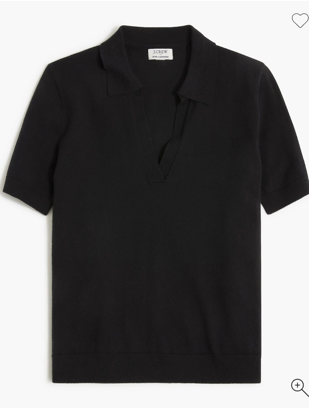 Plus Size J Crew Factory Cotton Cashmere Blend Polo Sweater Blacklead 3X